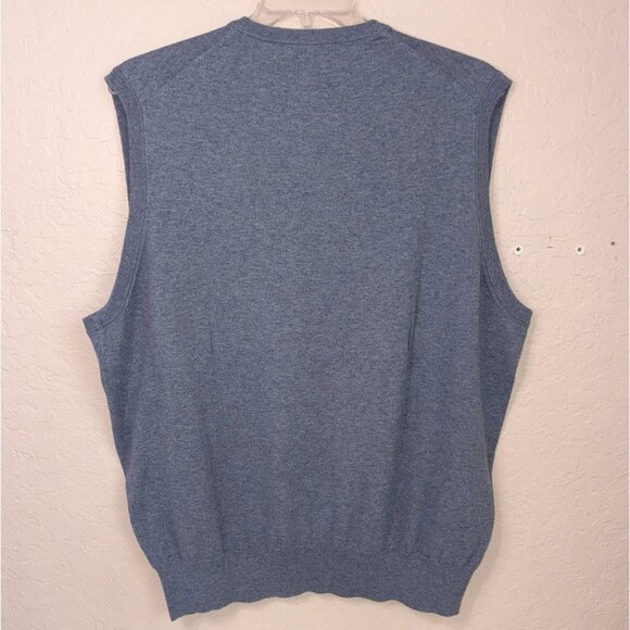 Peter Millar Sweater Vest Mens XXL Cotton Cashmere Blue V-neck Soft Old Money - Picture 3 of 7
